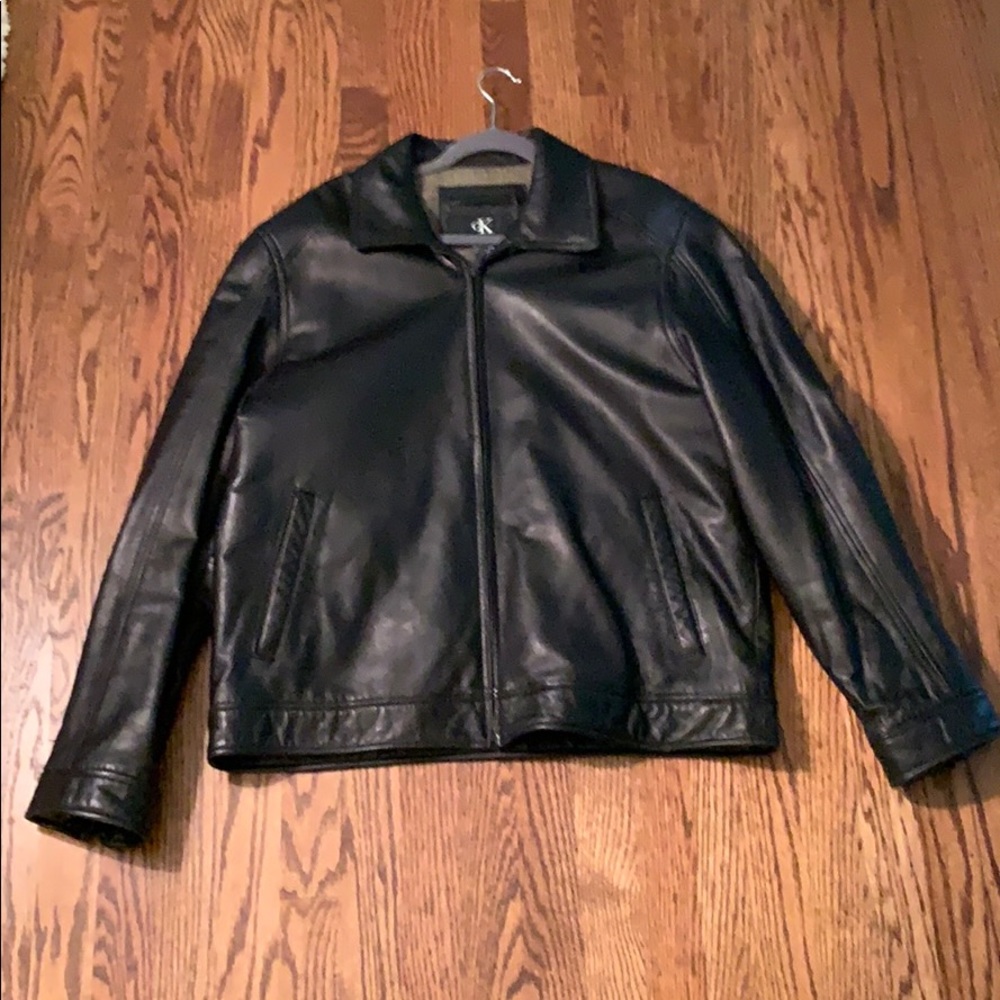 CK Calvin Klein leather jacket